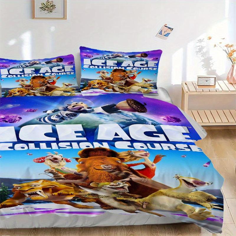 3pcs Ice Age Collision Course Poster Design Printed Quilt Set, Includes 1 Quilt Cover and 2 Pillowcases, Machine Washable, Suitable for All 135x200cm
3pcs Ice Age Collision Course Poster Design Printed Quilt Set, Includes 1 Quilt Cover and 2 Pillowcases, Machine Washable, Suitable for All 135x200cm