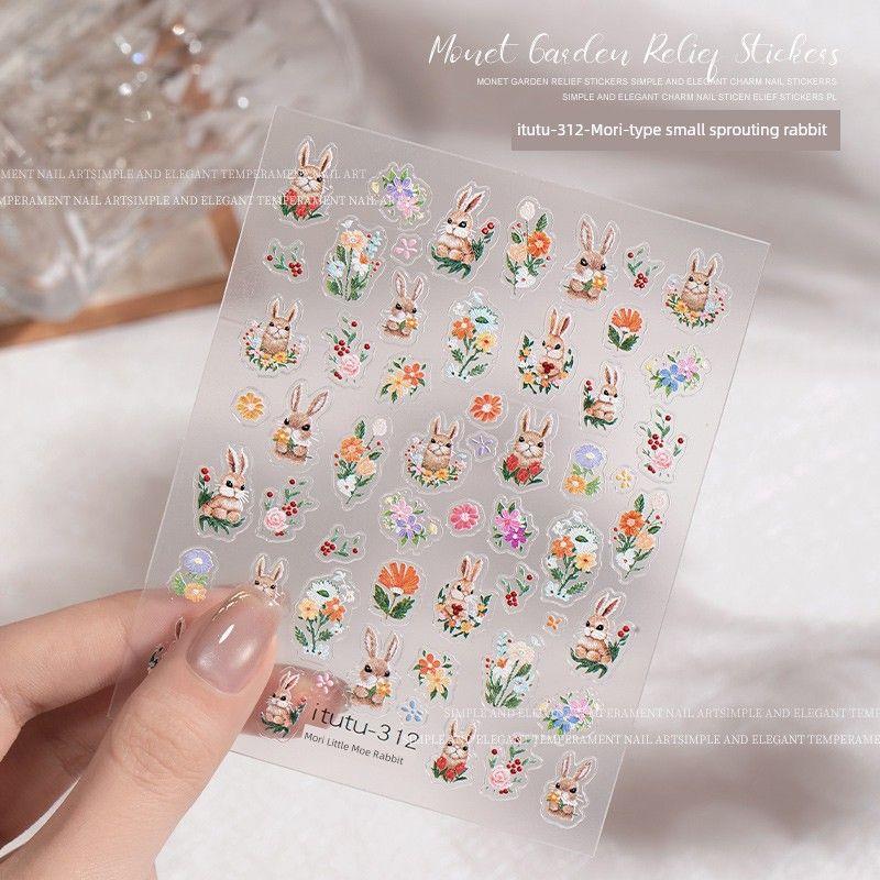 Internet Hot New Jardin Monet Three-Dimensional Relief Mori Style Adorable Rabbit Nail Sticker Color Small Petals Nail Ornament itutu-312-Mori-type small sprouting rabbit
Internet Hot New Jardin Monet Three-Dimensional Relief Mori Style Adorable Rabbit Nail Sticker Color Small Petals Nail Ornament itutu-312-Mori-type small sprouting rabbit