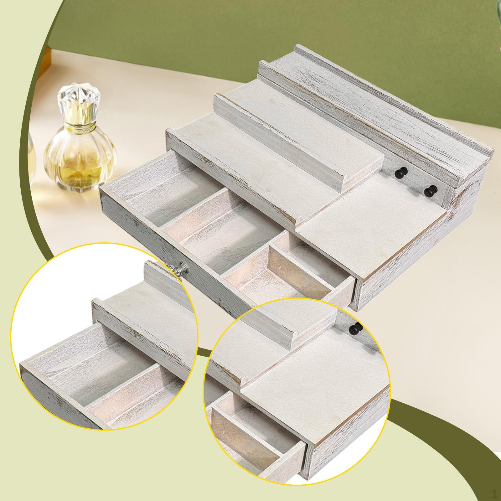 Wooden Perfume Holder Cosmetics Riser Multiuse Fragrance Rack Makeup Lotion Jewelry Storage Silver clear handle
Wooden Perfume Holder Cosmetics Riser Multiuse Fragrance Rack Makeup Lotion Jewelry Storage Silver clear handle