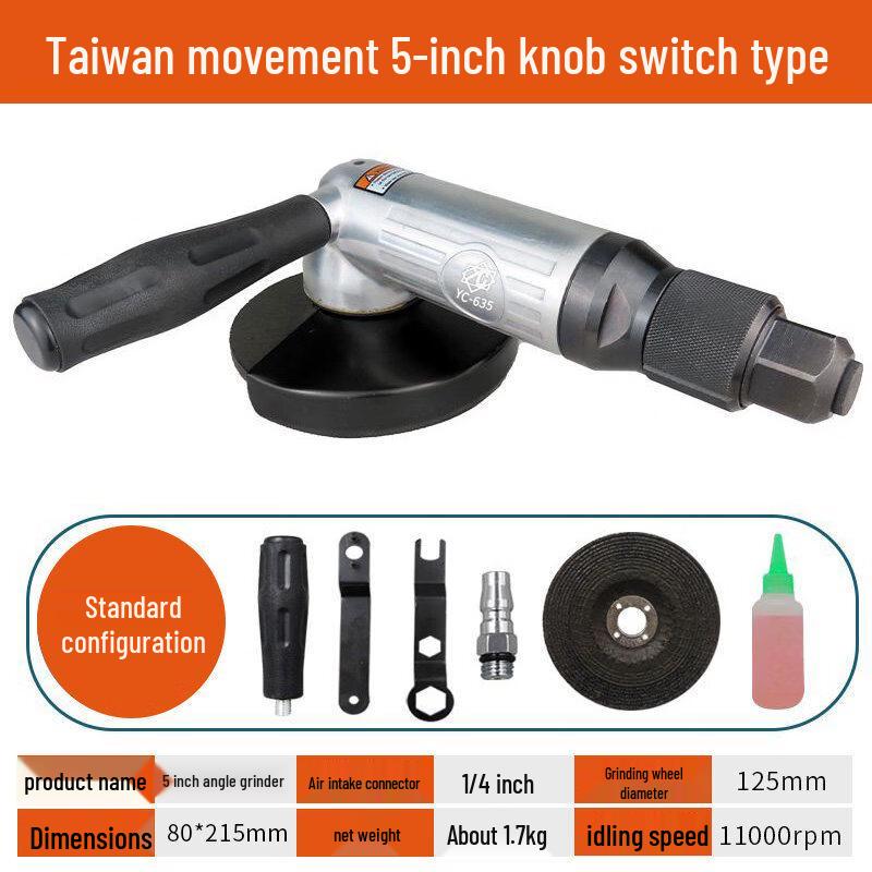 YunDuo YC-635 Industrial Pneumatic Angle Grinder
YunDuo YC-635 Industrial Pneumatic Angle Grinder