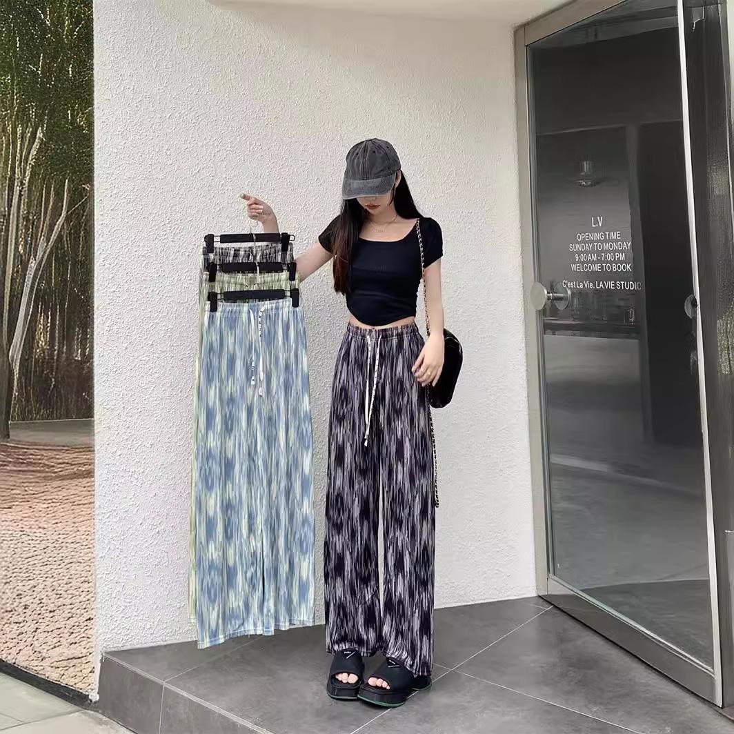 Women s High-Waist Wide-Leg Ink Pattern Ice Silk Pants - Casual, Loose, All-Match Trousers Tall Version (100-105) светло-серый
Women s High-Waist Wide-Leg Ink Pattern Ice Silk Pants - Casual, Loose, All-Match Trousers Tall Version (100-105) светло-серый