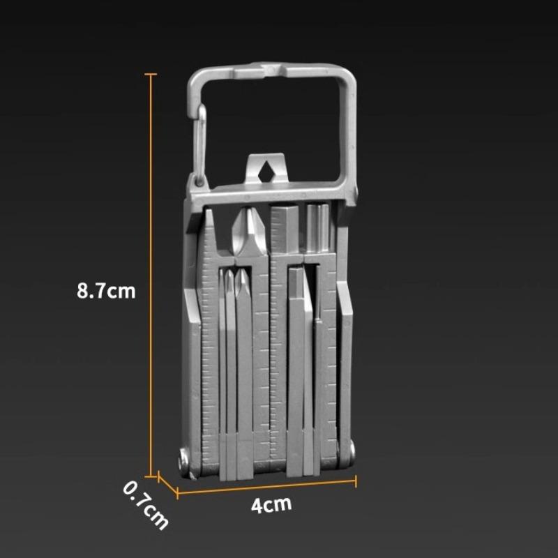 13-in-1 Multifunction Stainless Steel Pocket Tool Folding Outdoor Tools Corkscrew Screwdriver Wrench Knife Keychain Repairs Tool срібний
13-in-1 Multifunction Stainless Steel Pocket Tool Folding Outdoor Tools Corkscrew Screwdriver Wrench Knife Keychain Repairs Tool срібний