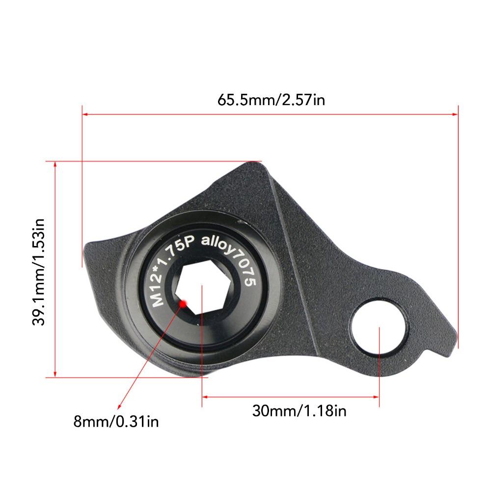 Aluminum Alloy Bike Derailleur Hanger Black Bike Tail Hook Bike Gear Components M12*P1.75
Aluminum Alloy Bike Derailleur Hanger Black Bike Tail Hook Bike Gear Components M12*P1.75