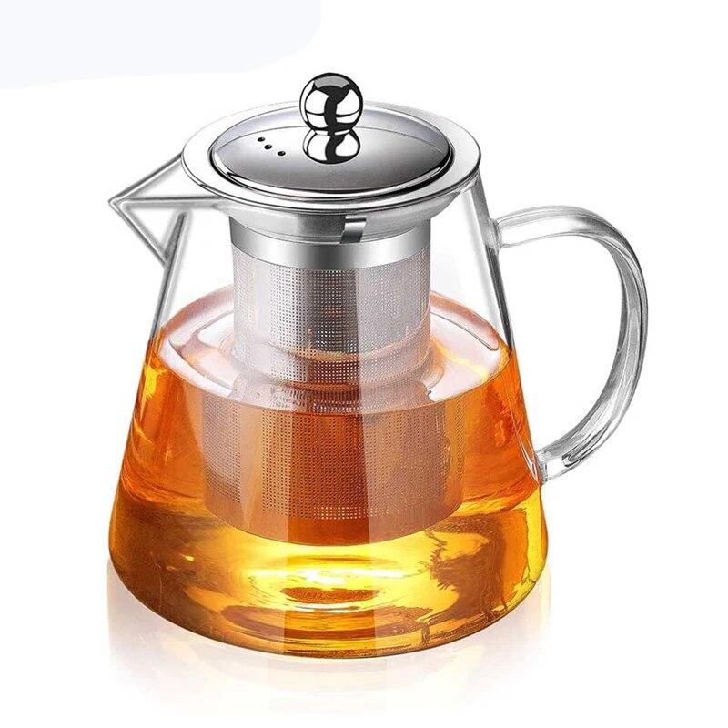 Heat Resistant Glass Teapot With Stainless Steel Infuser Tea Pot Gold Clear Kettle Droshipping
Heat Resistant Glass Teapot With Stainless Steel Infuser Tea Pot Gold Clear Kettle Droshipping