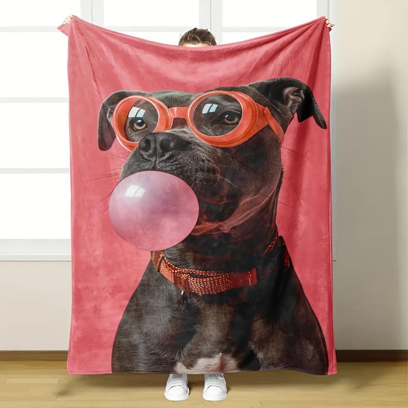 Bubble gum pattern of cute bulldog Flannel printed blanket suitable for all seasons suitable for living room office sofa travel 75x90cm
Bubble gum pattern of cute bulldog Flannel printed blanket suitable for all seasons suitable for living room office sofa travel 75x90cm