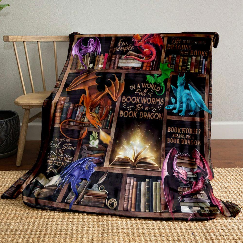 Book Dragon Bookshelf Print Blanket bedroom Blanket for Livingroom Couch lunch break Soft throw for Friend s festival Gift 80cm x 120cm
Book Dragon Bookshelf Print Blanket bedroom Blanket for Livingroom Couch lunch break Soft throw for Friend s festival Gift 80cm x 120cm