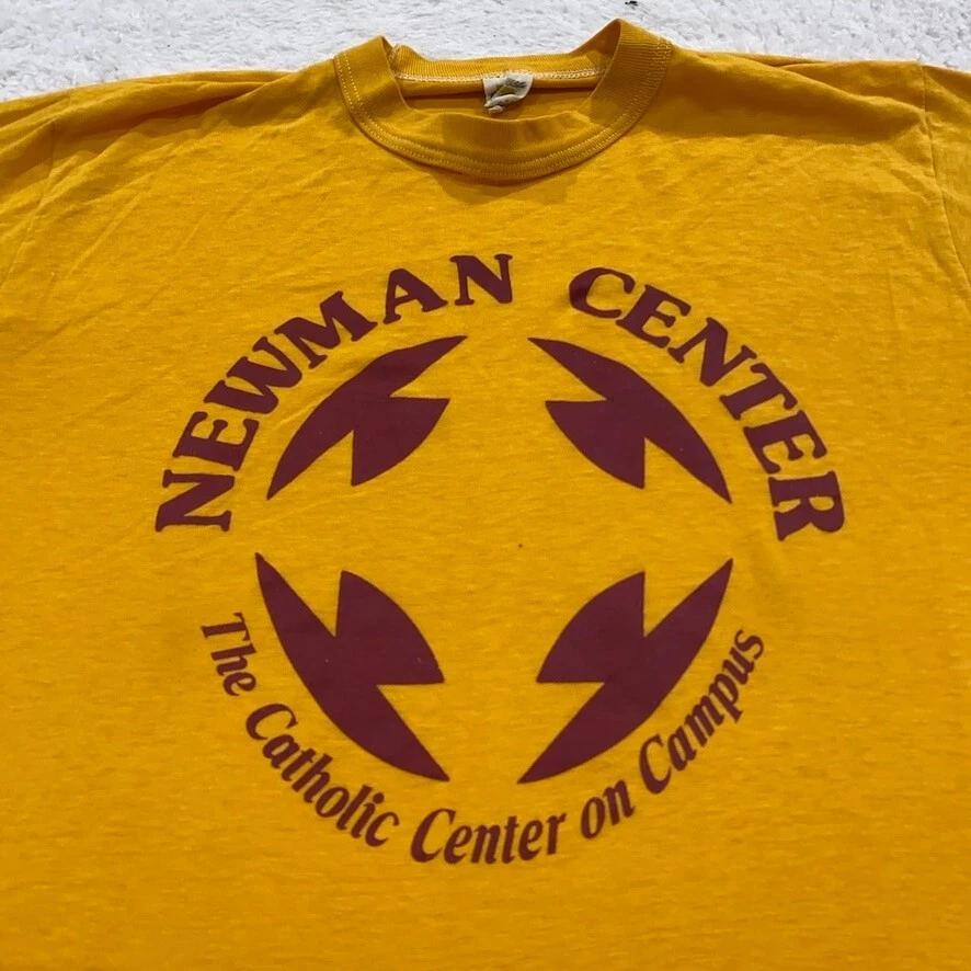 vtg 70s NEWMAN CENTER CATHOLIC CAMPUS T-Shirt XS single stitch 80s M
vtg 70s NEWMAN CENTER CATHOLIC CAMPUS T-Shirt XS single stitch 80s M