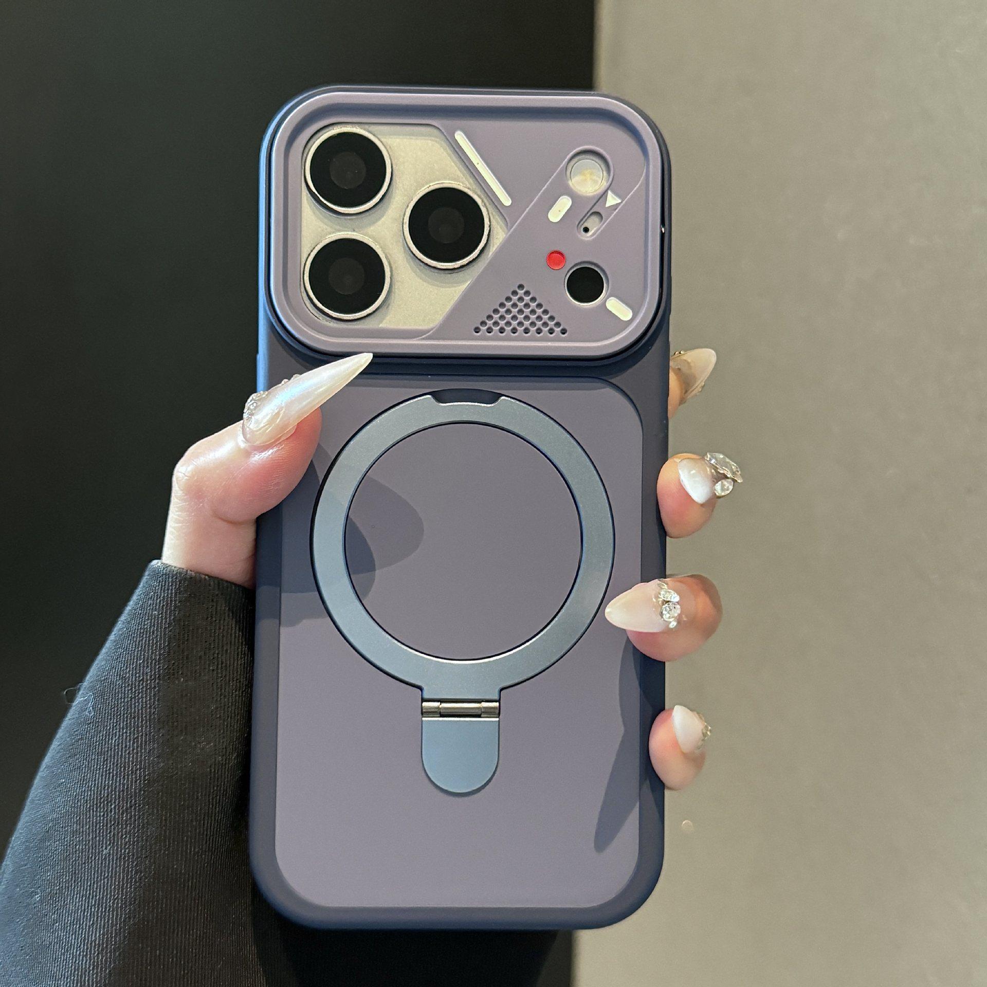 Compatible Magnetic Folding Bracket Case for Apple iPhone 15/16/17 Pro Max - Color-blocking, Mechanical Style Protective Cover 14 Plus
Compatible Magnetic Folding Bracket Case for Apple iPhone 15/16/17 Pro Max - Color-blocking, Mechanical Style Protective Cover 14 Plus
