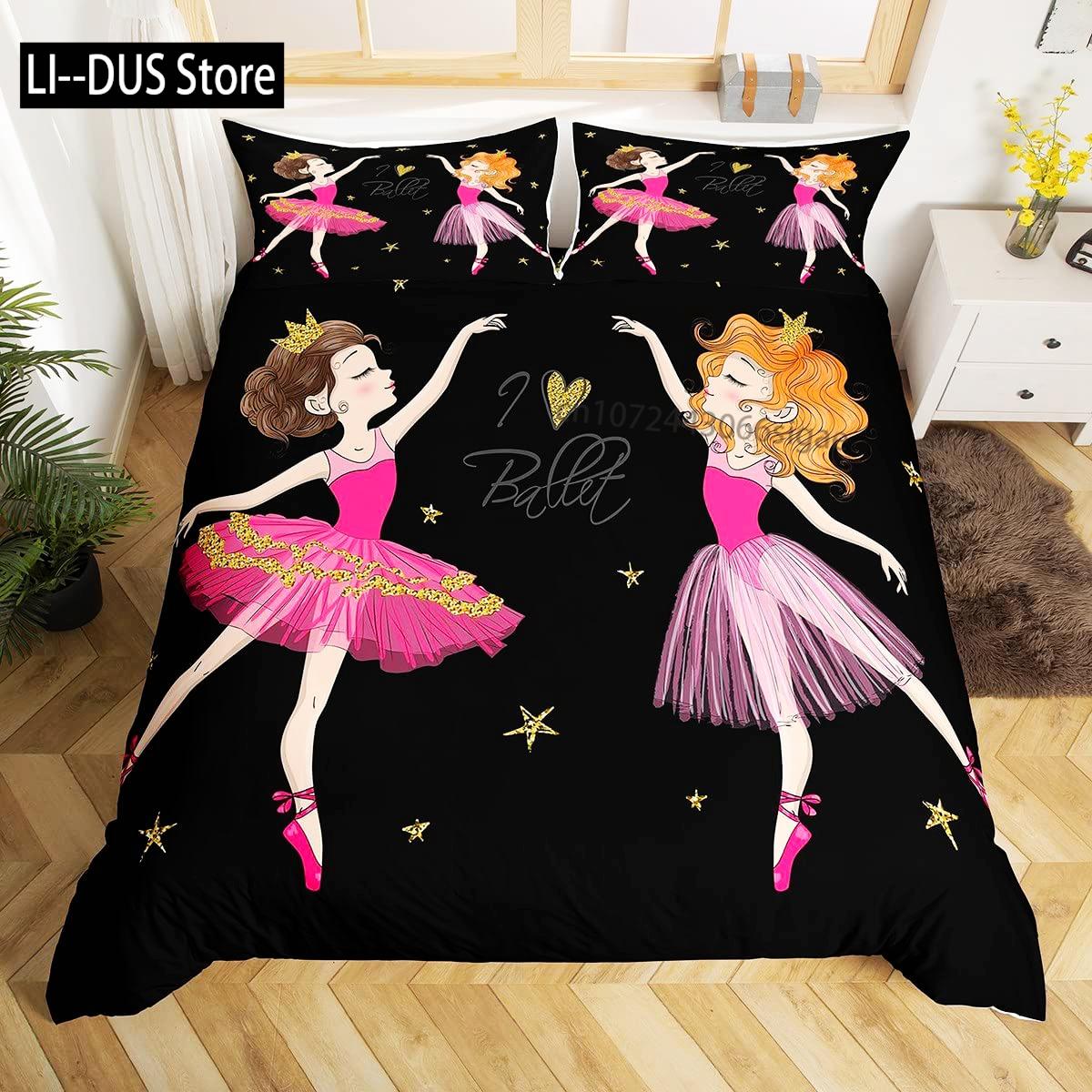 Comforter Dancing Girl Cartoon Ballet Bedding Set Princess Style Nordic Print For Girl Birthday Gifts Room Decor Comforter (quilt)-EU Single(135*200cm)3pcs
Comforter Dancing Girl Cartoon Ballet Bedding Set Princess Style Nordic Print For Girl Birthday Gifts Room Decor Comforter (quilt)-EU Single(135*200cm)3pcs