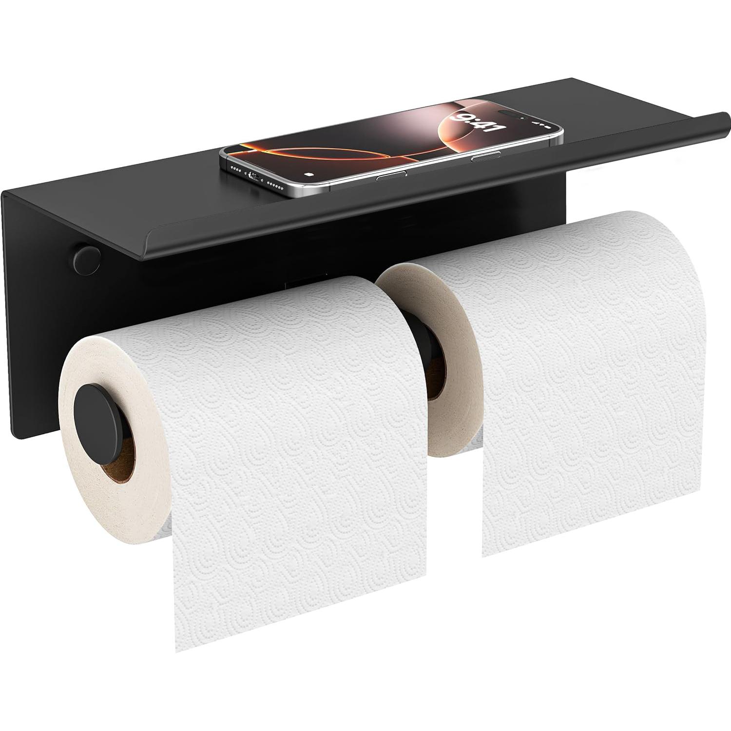 Stainless Steel Bathroom Paper Holder Wall Mount Toilet Roll Holder WC Paper Phone Storage Organizer Rack for Home Accessories чорний
Stainless Steel Bathroom Paper Holder Wall Mount Toilet Roll Holder WC Paper Phone Storage Organizer Rack for Home Accessories чорний