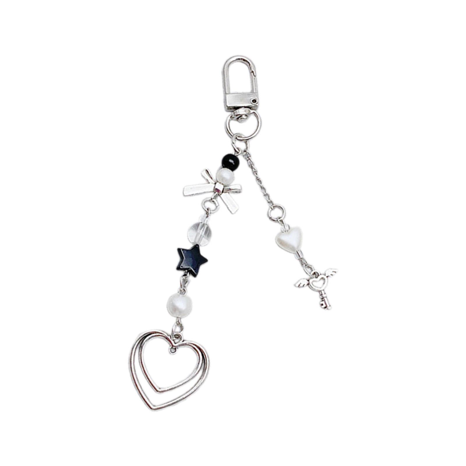 Sweet and Cool Heart Keychain with Guitar Bass and Bowknot Beautiful Keychains Unique Beaded Pendant Key Chain 1
Sweet and Cool Heart Keychain with Guitar Bass and Bowknot Beautiful Keychains Unique Beaded Pendant Key Chain 1