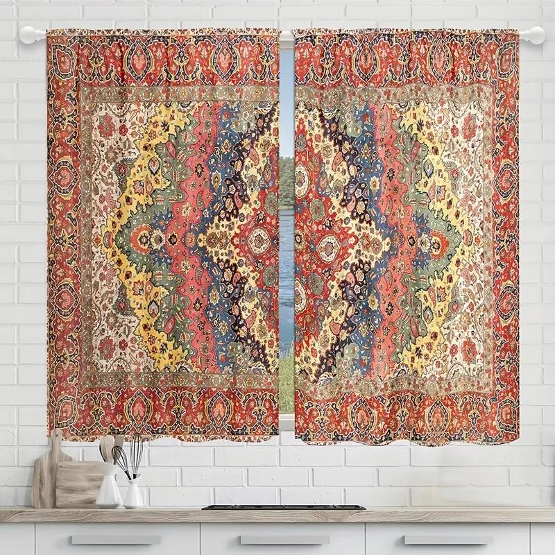 2pcs Retro Floral Print Curtain Room Darkening Polyester Boho Home Decor Rod Pocket Curtains 24x59in(60x150CM)x2&Rod Pocket
2pcs Retro Floral Print Curtain Room Darkening Polyester Boho Home Decor Rod Pocket Curtains 24x59in(60x150CM)x2&Rod Pocket