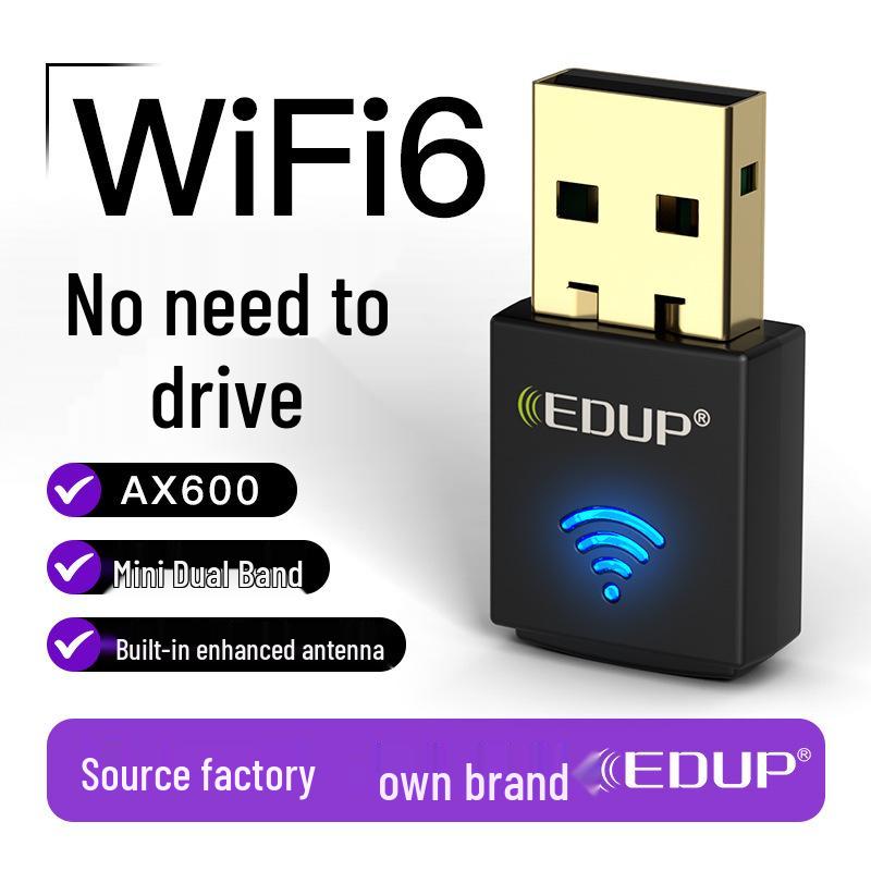 WiFi 6 Dual-Band Driver-Free Wireless Network Card for Desktop & Laptop 1 piece чорний
WiFi 6 Dual-Band Driver-Free Wireless Network Card for Desktop & Laptop 1 piece чорний