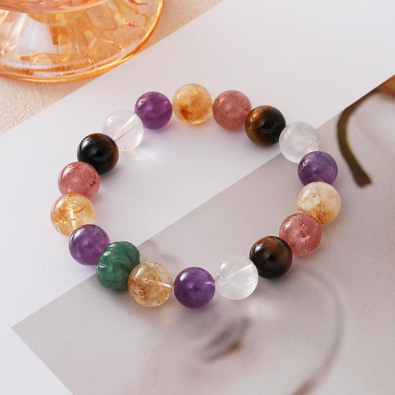 Natural crystal bracelet agate tiger stone strawberry crystal braceletfashion women daily jewelry gift
Natural crystal bracelet agate tiger stone strawberry crystal braceletfashion women daily jewelry gift