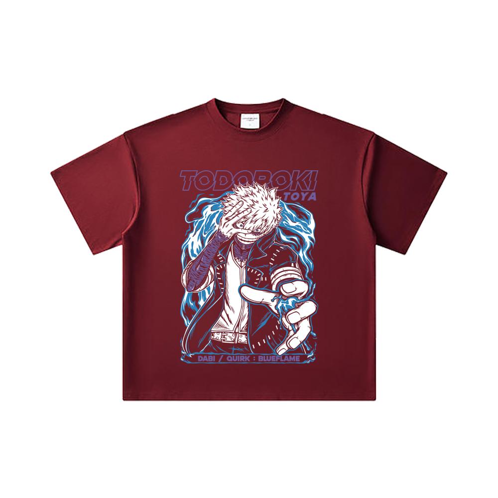 260 GSM Double Yarn 32 Count 100% Cotton My Hero Academia V11 Dabi Print Unisex Heavy Cotton T Shirt 2XL вина червоного кольору
260 GSM Double Yarn 32 Count 100% Cotton My Hero Academia V11 Dabi Print Unisex Heavy Cotton T Shirt 2XL вина червоного кольору