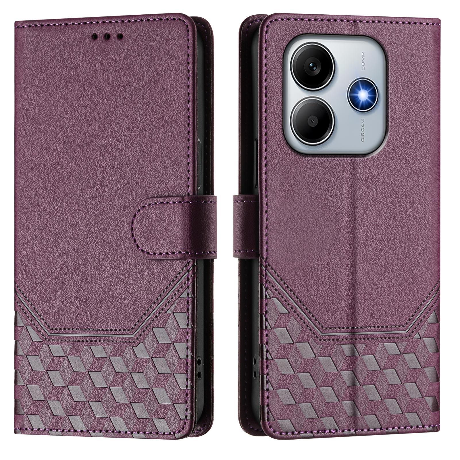 Для Xiaomi Redmi Note 14 4G (163,25x76,55x8,16 мм) Чохол з тисненням у вигляді стільників, шкіряний чохол для телефону з RFID-захистом і ремінцем Dark Purple
Для Xiaomi Redmi Note 14 4G (163,25x76,55x8,16 мм) Чохол з тисненням у вигляді стільників, шкіряний чохол для телефону з RFID-захистом і ремінцем Dark Purple