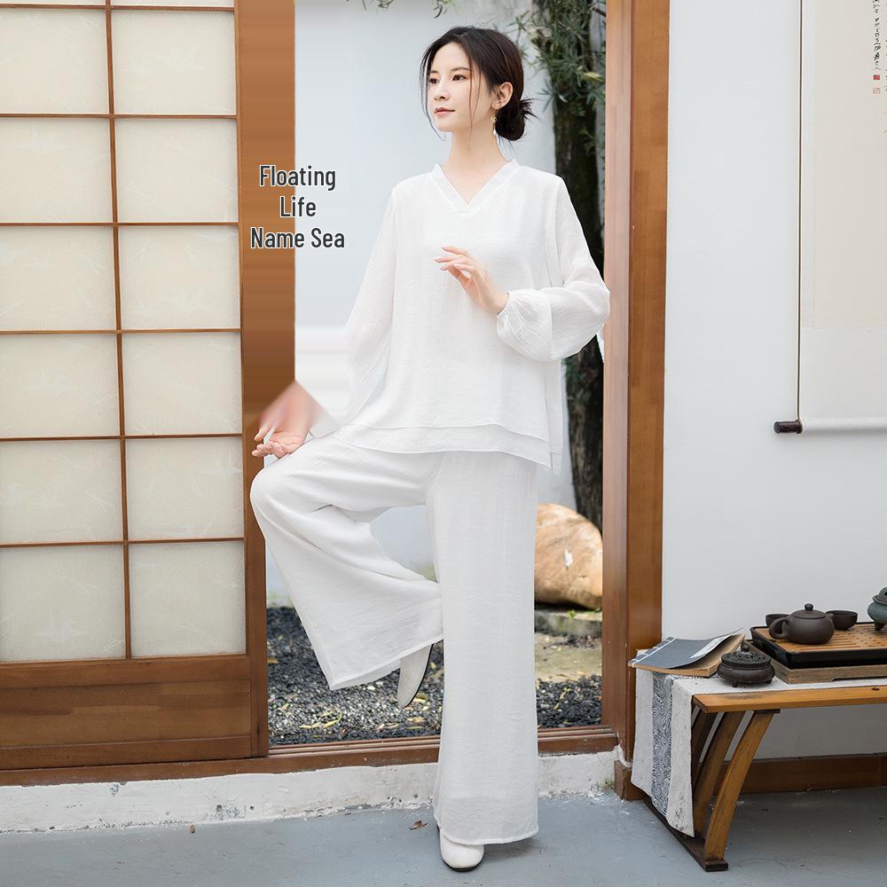 Ethnic Cotton-Linen Zen Meditation Two-Piece Set for Women - National Style Tea and Performance Fairy Practice Outfit XL белый
Ethnic Cotton-Linen Zen Meditation Two-Piece Set for Women - National Style Tea and Performance Fairy Practice Outfit XL белый