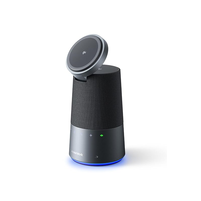 AnkerWork S600 Speakerphone conference microphone speaker [AI-equipped Voice Radar 3.5 / Noise reduction/Voiceprint recognition/Wireless charging Qi2
AnkerWork S600 Speakerphone conference microphone speaker [AI-equipped Voice Radar 3.5 / Noise reduction/Voiceprint recognition/Wireless charging Qi2