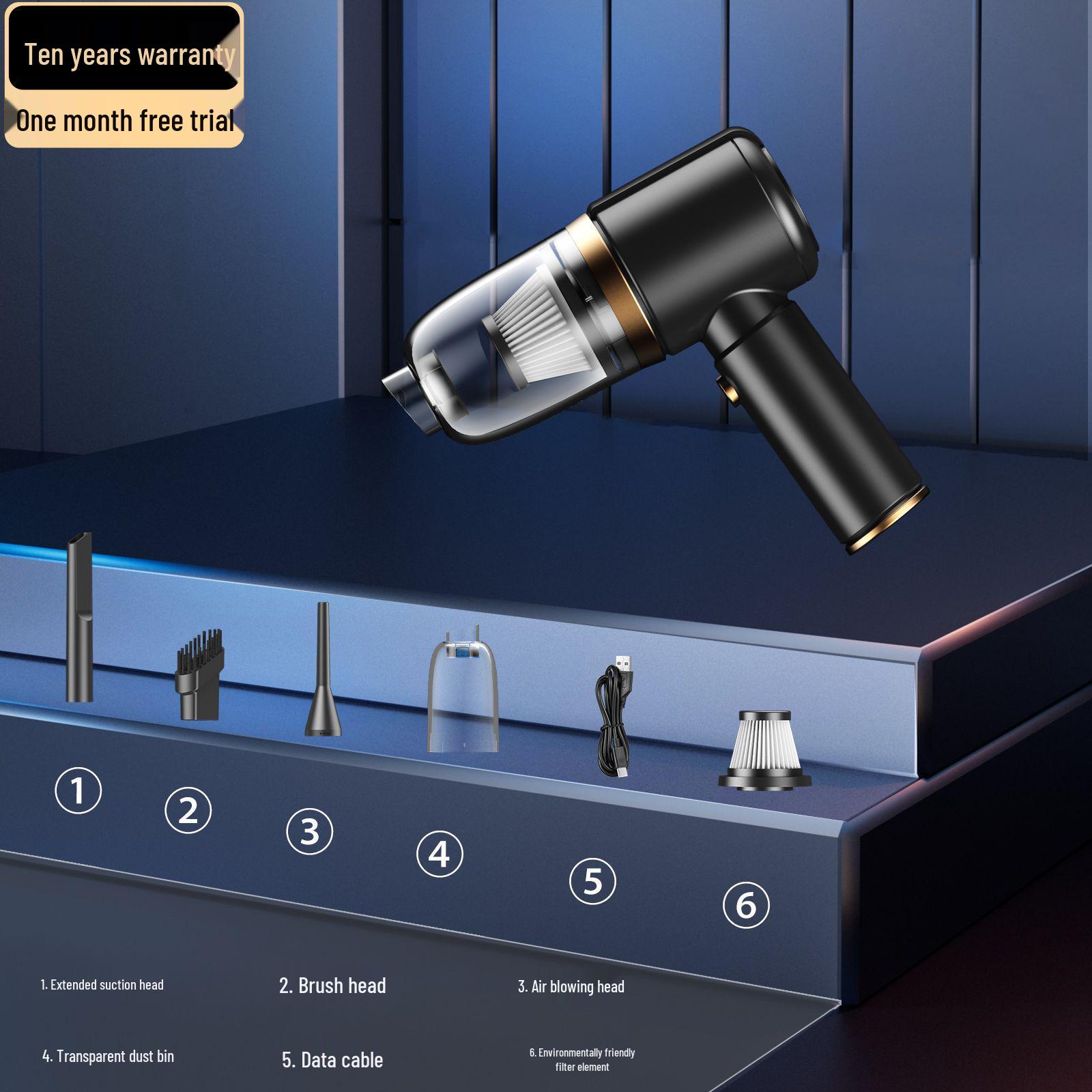 Rechargeable Portable Vacuum Cleaner with Large Suction for Car and Home, Integrated Suction and Blow Function. 22.5x17x7 cm чорний
Rechargeable Portable Vacuum Cleaner with Large Suction for Car and Home, Integrated Suction and Blow Function. 22.5x17x7 cm чорний
