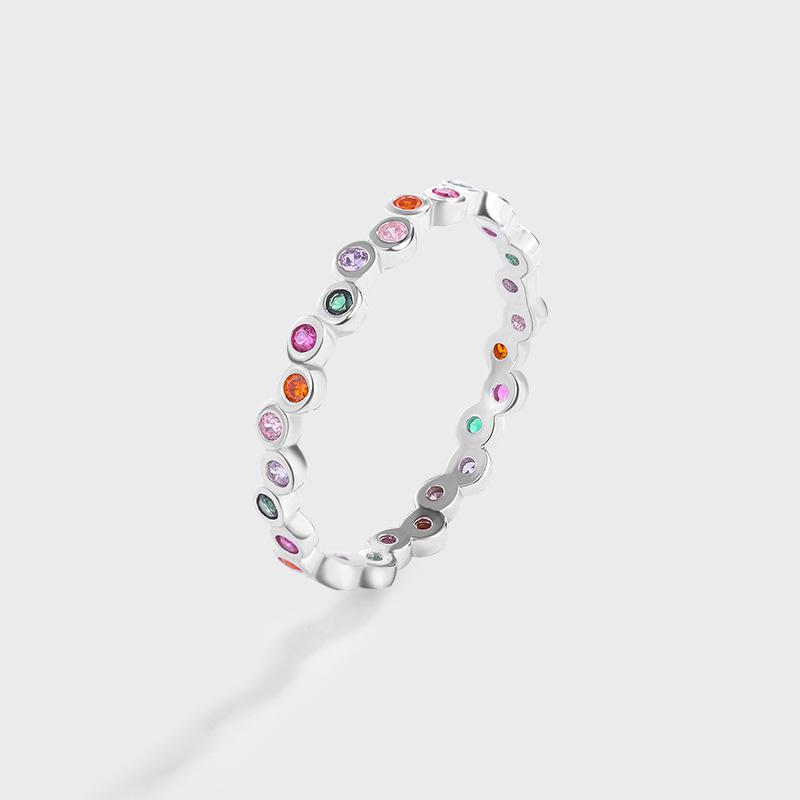 S925 Sterling Silver Irregular Rainbow Stone Ring - European & American High-End Design Size 8
S925 Sterling Silver Irregular Rainbow Stone Ring - European & American High-End Design Size 8