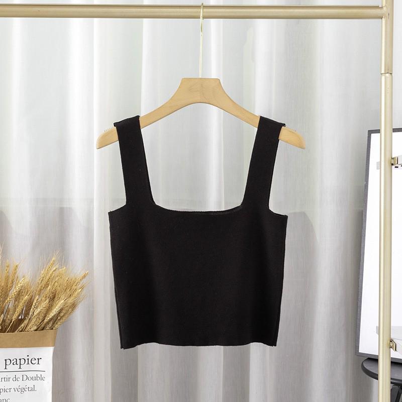 Women s Black Knitted Square Neck Racerback Camisole - Sleeveless Summer Vest One Size
Women s Black Knitted Square Neck Racerback Camisole - Sleeveless Summer Vest One Size
