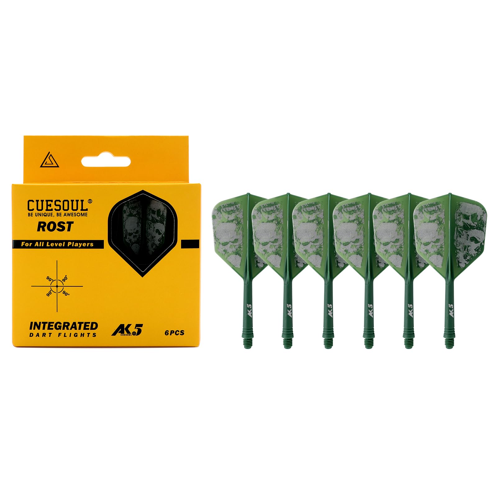 CUESOUL ROST Series Shaft Integrated Flight Big Wing Shape M Size Set of 6 Dark Green (2-CSAK-5KL10)
CUESOUL ROST Series Shaft Integrated Flight Big Wing Shape M Size Set of 6 Dark Green (2-CSAK-5KL10)