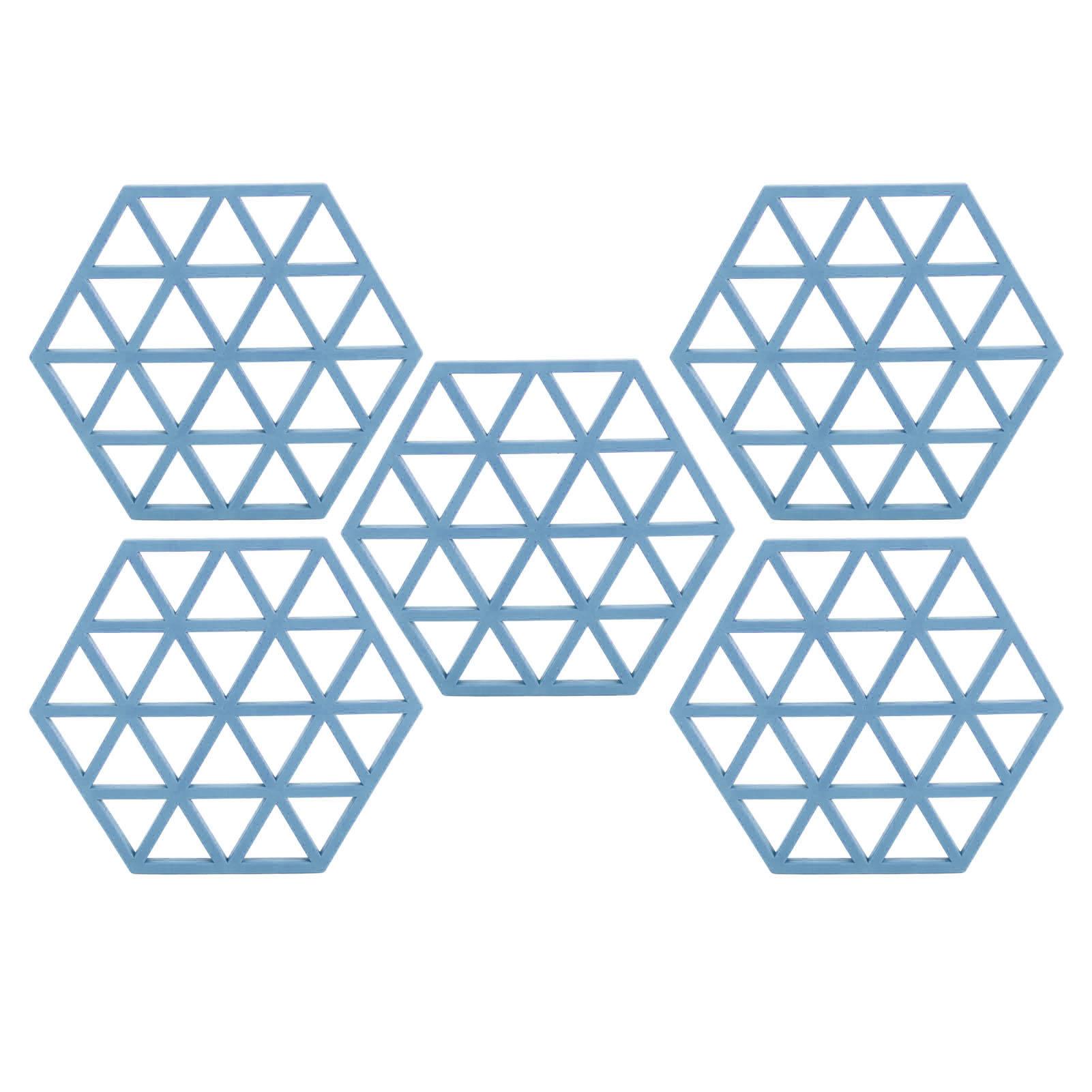 5pc Silicone Hexageon Placemat Heat Insulation Dish Cup Bowl Mat for Dining Table Blue синий
5pc Silicone Hexageon Placemat Heat Insulation Dish Cup Bowl Mat for Dining Table Blue синий