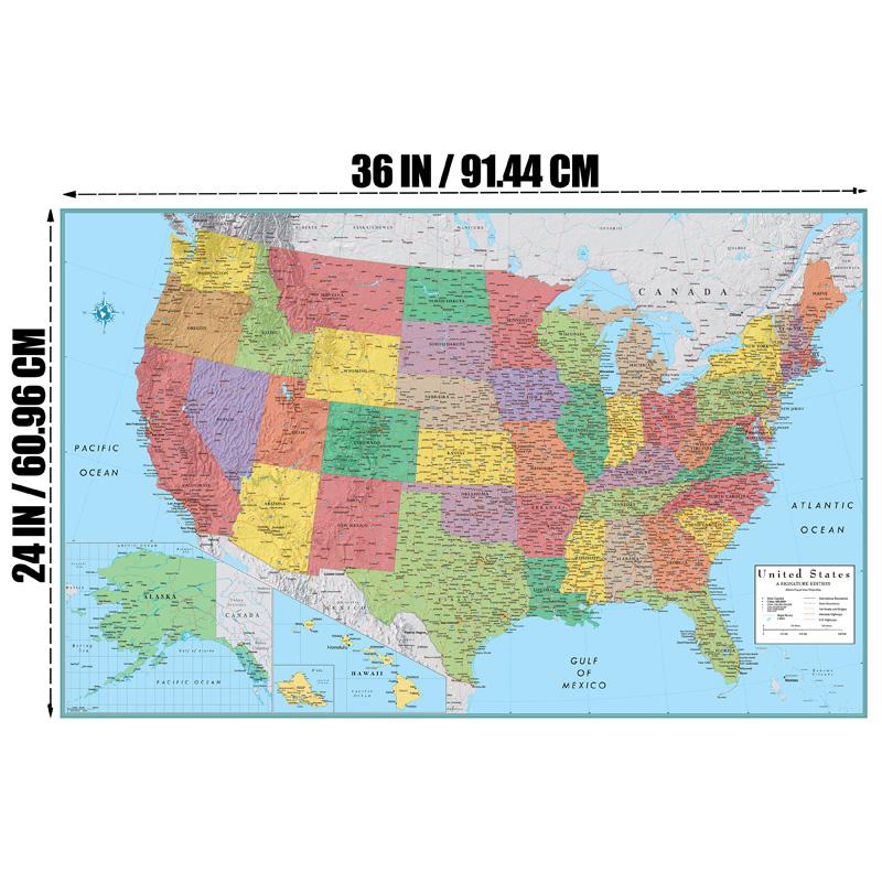 Карта Соединенных Штатов - Административная карта Карта путешествий по странам Декор для образования Школьный офис Плакат Печать настенных рисунков Фон Подарочное украшение 24*36inch/60.96*91.44cm
Карта Соединенных Штатов - Административная карта Карта путешествий по странам Декор для образования Школьный офис Плакат Печать настенных рисунков Фон Подарочное украшение 24*36inch/60.96*91.44cm