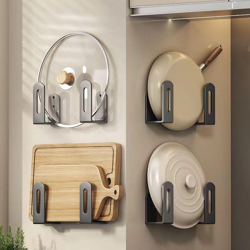 Wall-Mounted Multi-Functional Kitchen Storage Rack for Pot Lids and Cutting Boards Gun Gray - Pair - Thickness 0.8
Wall-Mounted Multi-Functional Kitchen Storage Rack for Pot Lids and Cutting Boards Gun Gray - Pair - Thickness 0.8