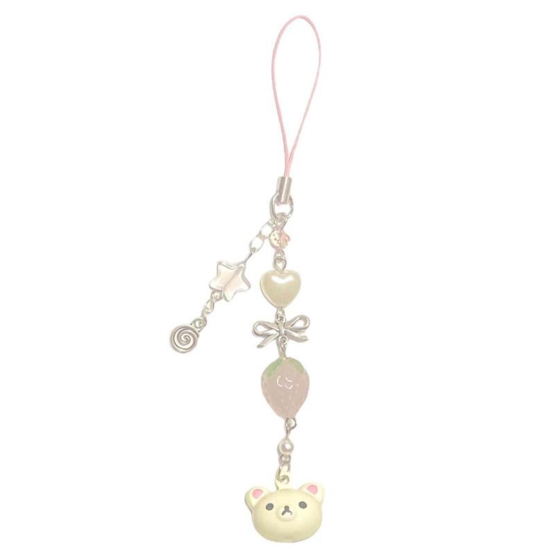 Bear Pendant Beaded Phone Charm Y2K Fairy Core Keychain белый
Bear Pendant Beaded Phone Charm Y2K Fairy Core Keychain белый