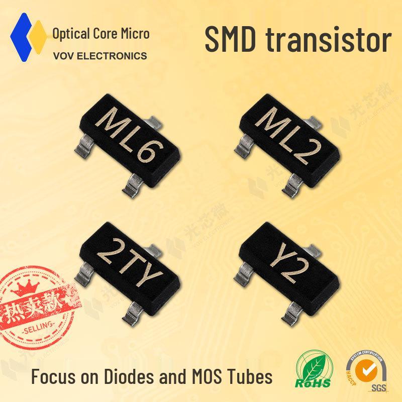 SMD Triode Transistor ML2/ML6/ML14/M28 2TY Y2, SOT-23 Package SMD 8550 Mark 2TY
SMD Triode Transistor ML2/ML6/ML14/M28 2TY Y2, SOT-23 Package SMD 8550 Mark 2TY