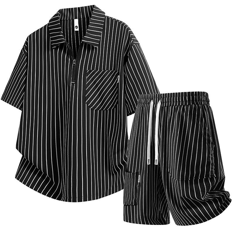 Plus-Size Men s Striped Short-Sleeve Set: Summer Casual Sports Two-Piece Set, Japanese-Style Trendy Loose-Fit Shirt and Shorts 8XL чорний
Plus-Size Men s Striped Short-Sleeve Set: Summer Casual Sports Two-Piece Set, Japanese-Style Trendy Loose-Fit Shirt and Shorts 8XL чорний