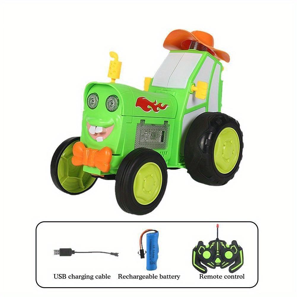 Remote Control Car Train Toy Jumping Car Dancing Stunt Car Rechargeable with Light Music Jumping Car - Green
Remote Control Car Train Toy Jumping Car Dancing Stunt Car Rechargeable with Light Music Jumping Car - Green