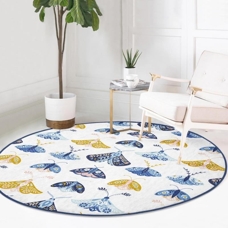 Colorful Butterflies Special Design Digital Printed Navy Blue Living Room and Living Room Round Carpet With Washable Non Slip Base
Colorful Butterflies Special Design Digital Printed Navy Blue Living Room and Living Room Round Carpet With Washable Non Slip Base