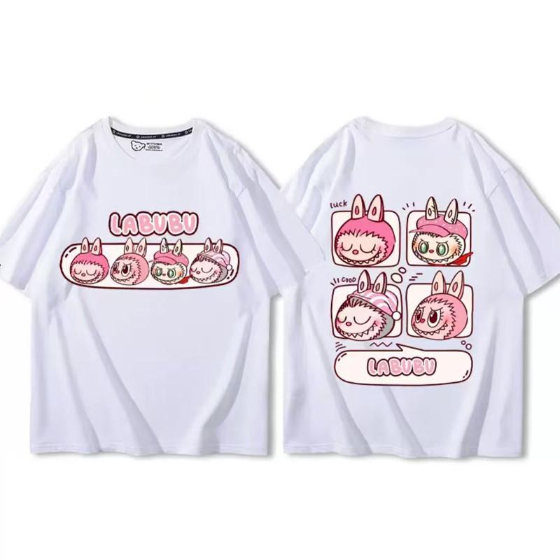 Cartoon Labubu Pink Cartoon Printed T-shirt for Spring and Summer Fashion Couple Round Neck Short Sleeved Women s Top S
Cartoon Labubu Pink Cartoon Printed T-shirt for Spring and Summer Fashion Couple Round Neck Short Sleeved Women s Top S
