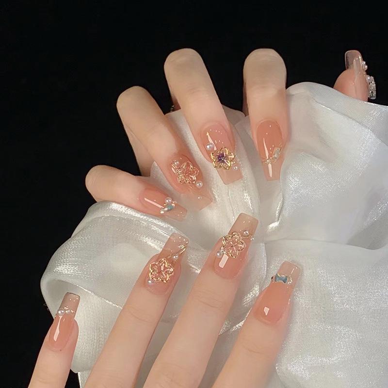 Three-Dimensional Cherry Blossom Wearable Nail Stickers Set - 24 Pieces of Elegant False Nails Glue Edition
Three-Dimensional Cherry Blossom Wearable Nail Stickers Set - 24 Pieces of Elegant False Nails Glue Edition