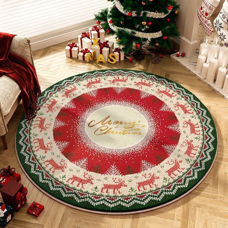VIKAMA American Christmas Atmosphere Round Crystal Velvet Carpet Home Living Room Bedroom Easy To Care Carpet Home Decoration 80cmx80cm
VIKAMA American Christmas Atmosphere Round Crystal Velvet Carpet Home Living Room Bedroom Easy To Care Carpet Home Decoration 80cmx80cm