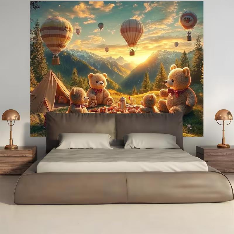 2D Cute Bear Family Camping Tapestry Kids Room Wall Hanging Party Cloth 47.2x31.5inch/120*80cm
2D Cute Bear Family Camping Tapestry Kids Room Wall Hanging Party Cloth 47.2x31.5inch/120*80cm