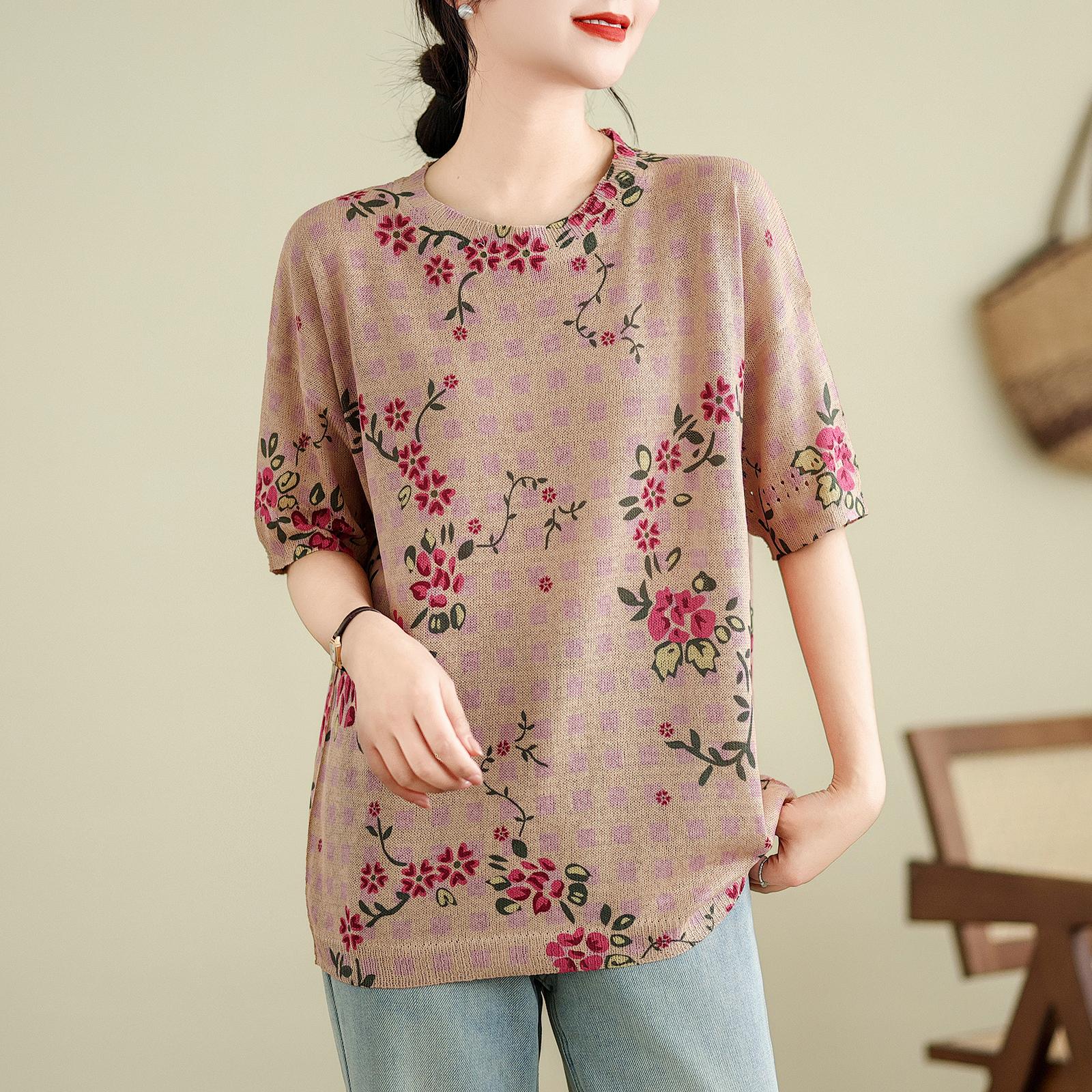 DIMANAF 2024 летние женские футболки летние стильные рубашки с принтом красочные цветочные элегантные футболки свободные повседневные топы 668 One Size
DIMANAF 2024 летние женские футболки летние стильные рубашки с принтом красочные цветочные элегантные футболки свободные повседневные топы 668 One Size