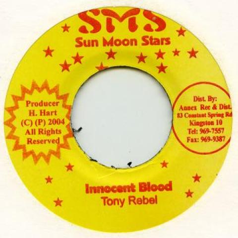 7inch Record TONY REBEL - Innocent Blood Sun Moon & Star 2004 Jamaica Reggae, Ska & Dub
7inch Record TONY REBEL - Innocent Blood Sun Moon & Star 2004 Jamaica Reggae, Ska & Dub