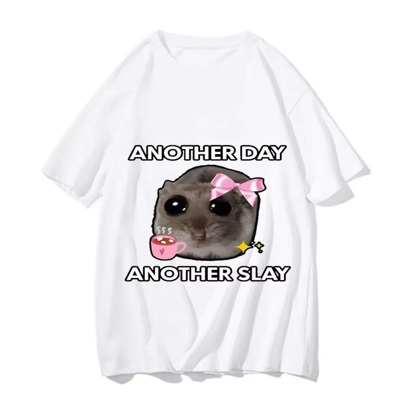 Fashion Sad Hamster Another Day Slay Funny Tshirt Casual Kawaii Tshirt Unisex Graphic Printing Tops Unisex Short Sleeve Tee 4XL
Fashion Sad Hamster Another Day Slay Funny Tshirt Casual Kawaii Tshirt Unisex Graphic Printing Tops Unisex Short Sleeve Tee 4XL