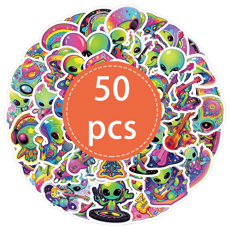 50PCS Alien Stickers Set Funny Cartoon Vinyl Waterproof Decals for Water Bottles Laptops Luggage - Durable Creature Stickers
50PCS Alien Stickers Set Funny Cartoon Vinyl Waterproof Decals for Water Bottles Laptops Luggage - Durable Creature Stickers
