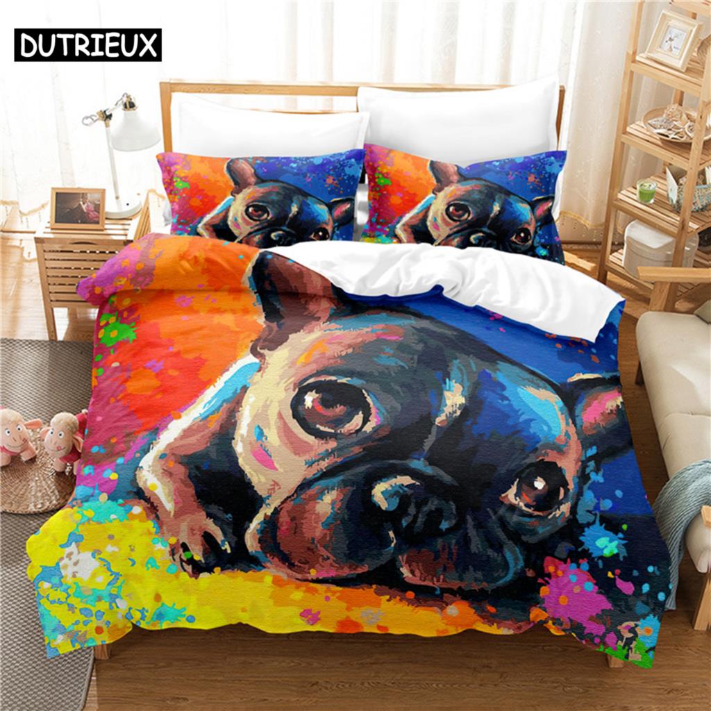 3D Digital Printing Fashion Design Painted Dog Beding Set, Quen Sized Dimensions Soft with Soft Fabric Duvet Cover Set 135*200cm Eu-Single
3D Digital Printing Fashion Design Painted Dog Beding Set, Quen Sized Dimensions Soft with Soft Fabric Duvet Cover Set 135*200cm Eu-Single