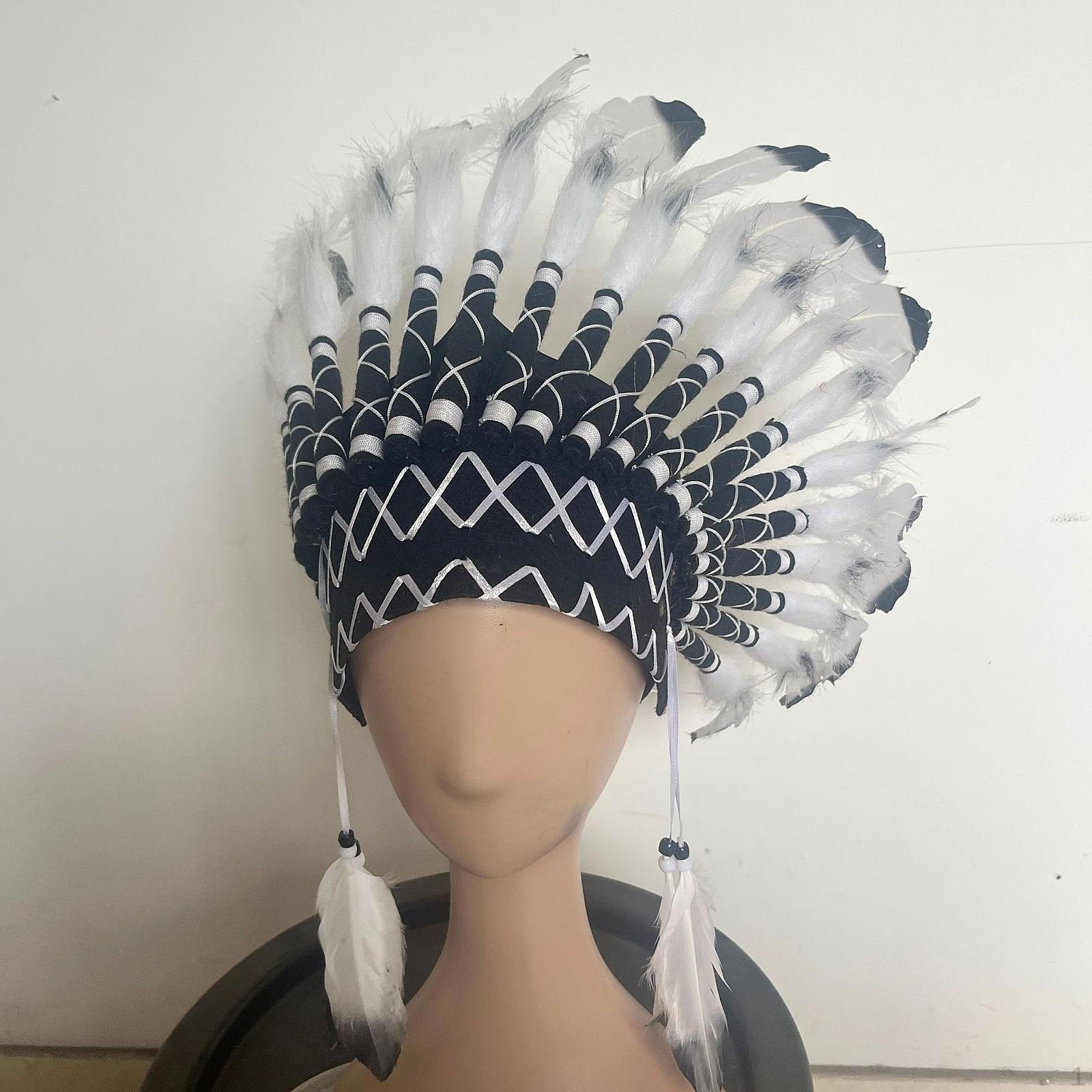 Главный головной убор с перьями для танцевальных мероприятий Black White
Главный головной убор с перьями для танцевальных мероприятий Black White