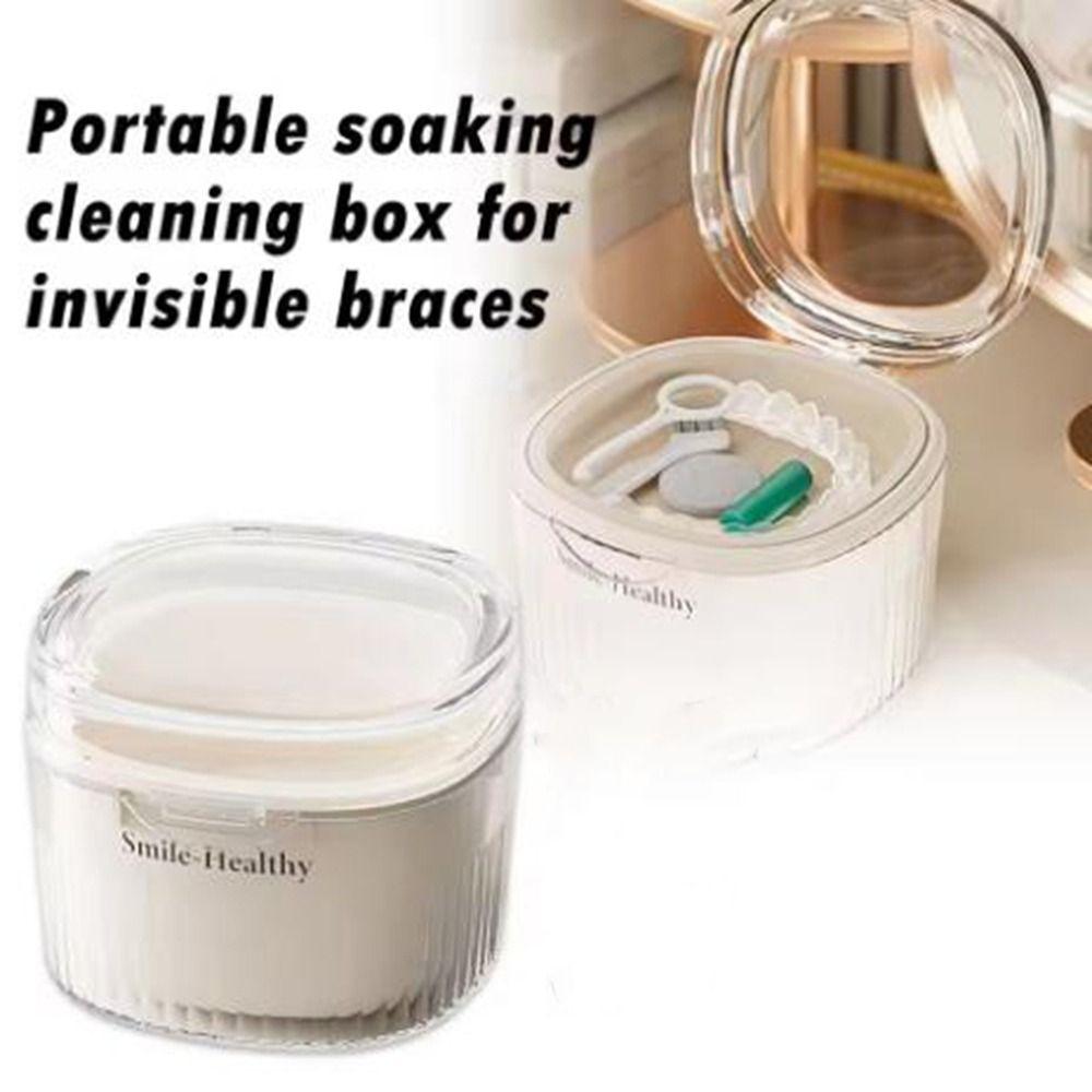 Invisible Braces Storage Box No-Leak Retainer Cleaning Case Orthodontic Retainer for Home білий
Invisible Braces Storage Box No-Leak Retainer Cleaning Case Orthodontic Retainer for Home білий