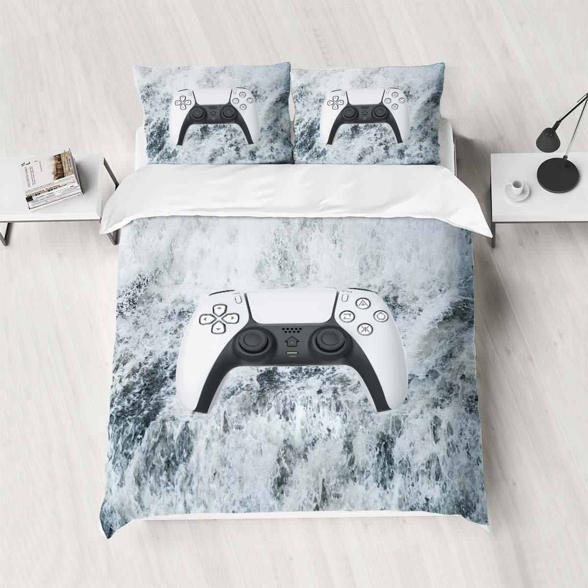 Gamepad Bed Three-Piece Quilt Cover Pillowcase 3D Digital Printing Home Textile Products Factory EU/UK Single 135x200cm
Gamepad Bed Three-Piece Quilt Cover Pillowcase 3D Digital Printing Home Textile Products Factory EU/UK Single 135x200cm