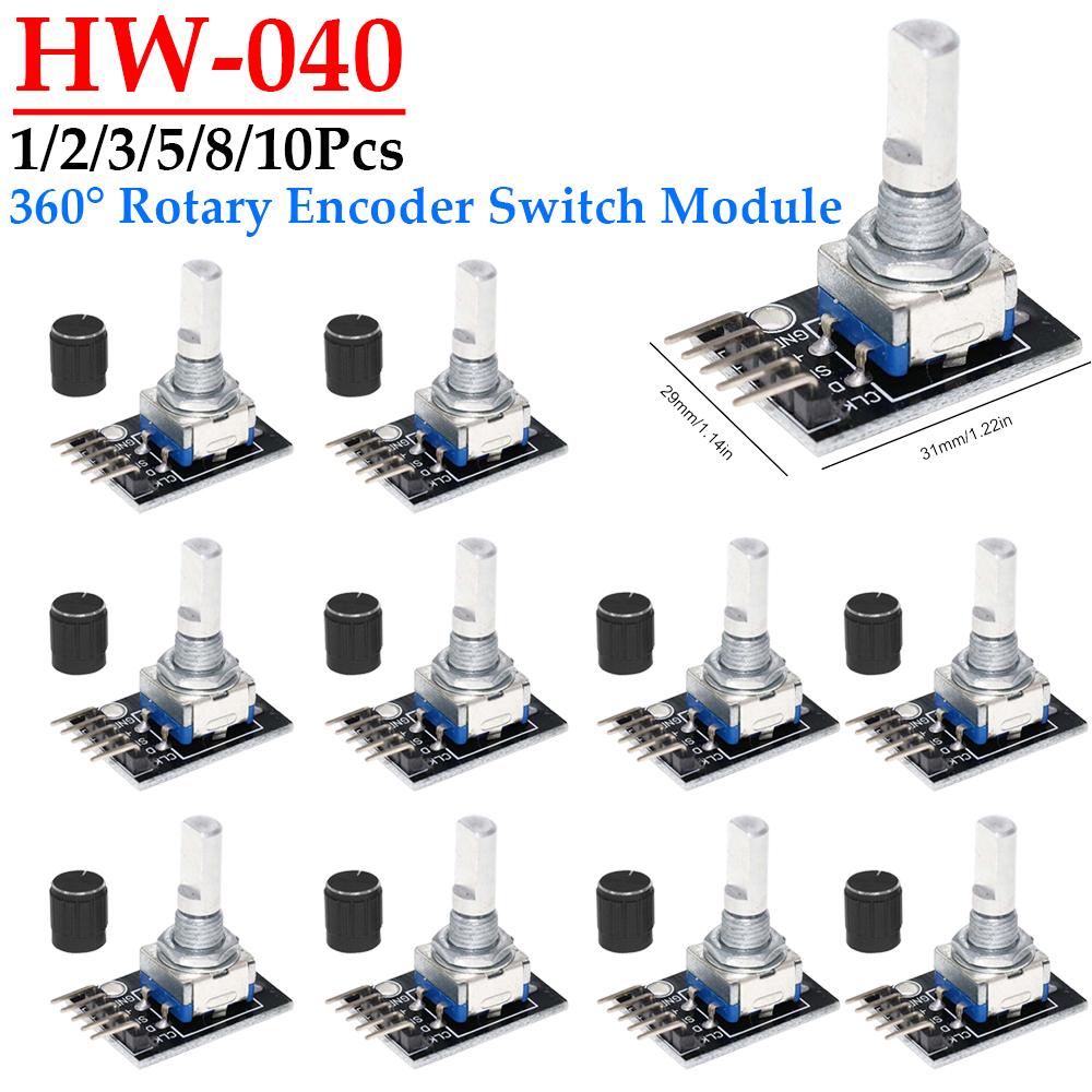 HW-040 360 Degrees Rotary Encoder Switch Module 5V Rotary Encoder Module with Knob Cap Brick Sensor Development Board
HW-040 360 Degrees Rotary Encoder Switch Module 5V Rotary Encoder Module with Knob Cap Brick Sensor Development Board