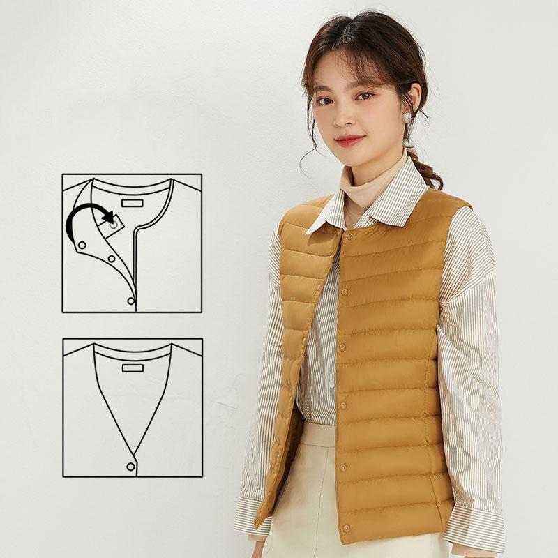 14 цветов, женский внутренний холщовый жилет, легкий пуховый жилет с круглым вырезом, тонкая легкая зимняя куртка большого размера XXXXL жёлтый
14 цветов, женский внутренний холщовый жилет, легкий пуховый жилет с круглым вырезом, тонкая легкая зимняя куртка большого размера XXXXL жёлтый