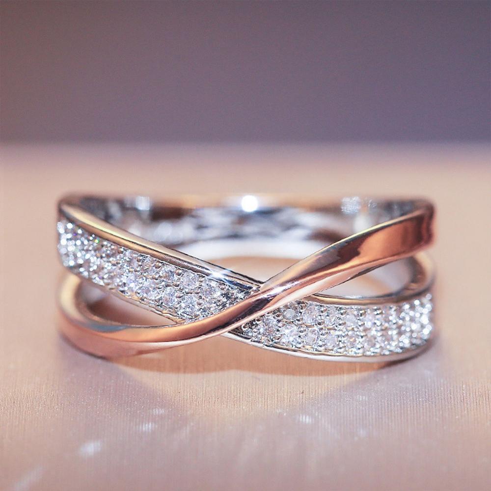 Anillos Свадебное Новейшее Свежее Кольцо X-формы Двухцветное ослепительное кольцо CZ Stone Крест
Anillos Свадебное Новейшее Свежее Кольцо X-формы Двухцветное ослепительное кольцо CZ Stone Крест