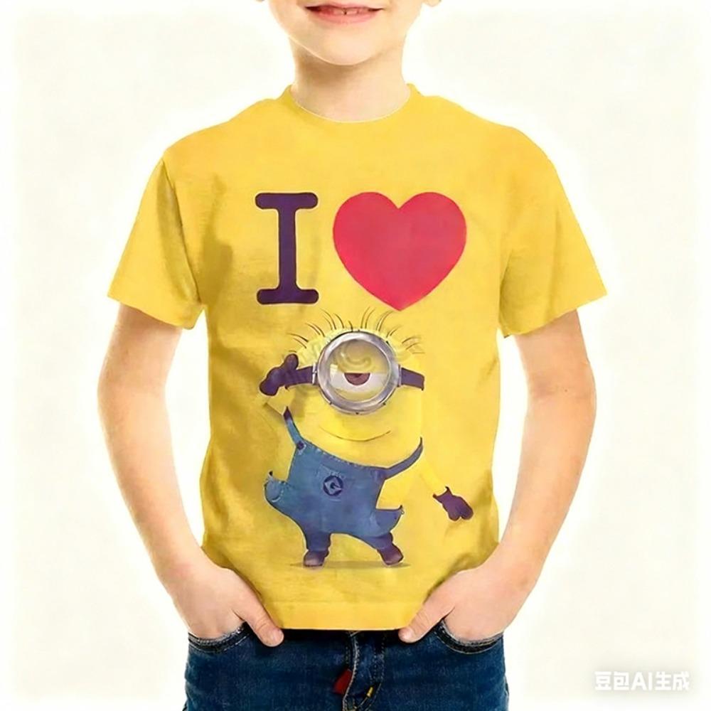 2026 Нова серія Minions Футболка Мультяшний візерунок Одяг для активного відпочинку Повсякденний Круглий виріз Короткий рукав Дитячі Топи 100
2026 Нова серія Minions Футболка Мультяшний візерунок Одяг для активного відпочинку Повсякденний Круглий виріз Короткий рукав Дитячі Топи 100